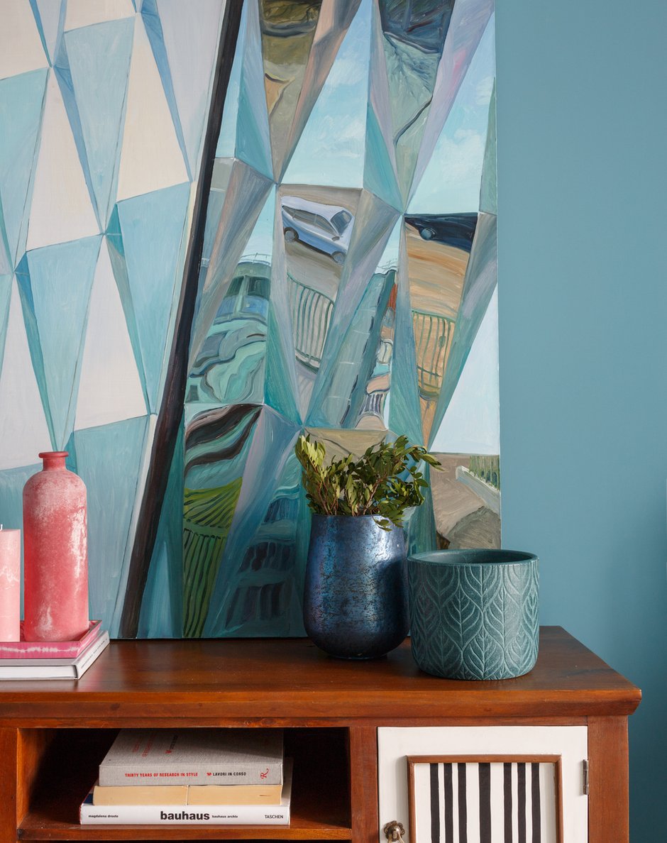 Фотография: Гостиная в стиле Эклектика, Современный, Квартира, Проект недели, Москва, Сталинка, Кирпичный дом, 2 комнаты, 40-60 метров, Елена Уранова, Андрей Уранов, Instatus, Михаил Лоскутов – фото на INMYROOM