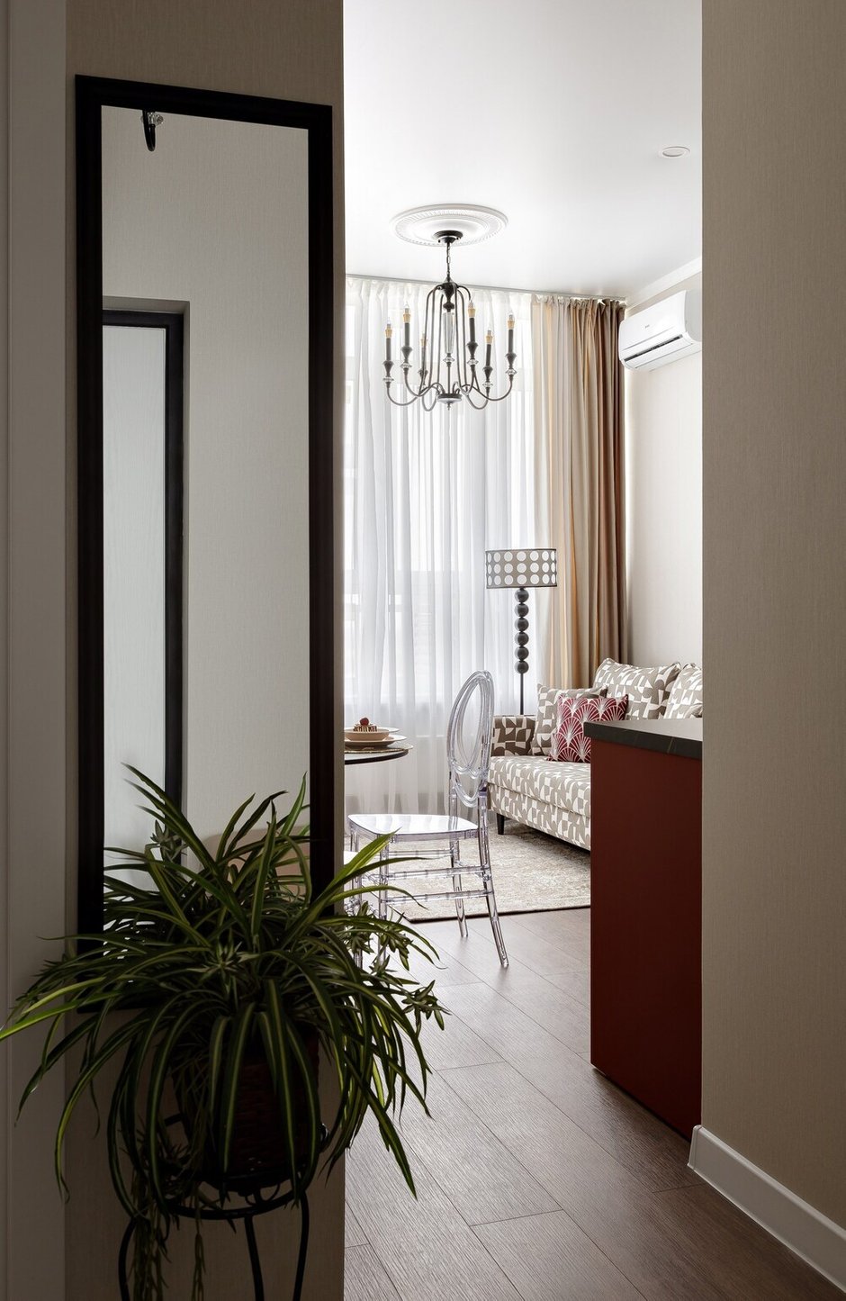 Фотография:  в стиле , Эклектика, Малогабаритная квартира, Квартира, Проект дня, Краснодар, 1 комната, до 40 метров, Ольга Суворова – фото на INMYROOM