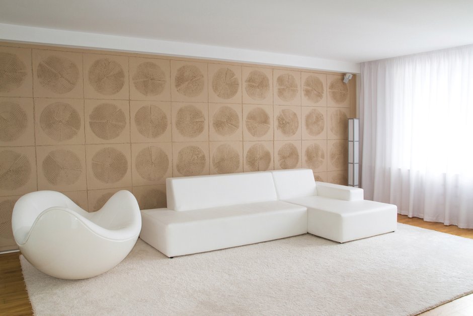 Фотография: Гостиная в стиле Современный, Квартира, Цвет в интерьере, Дома и квартиры, Белый, Минимализм, Проект недели – фото на INMYROOM