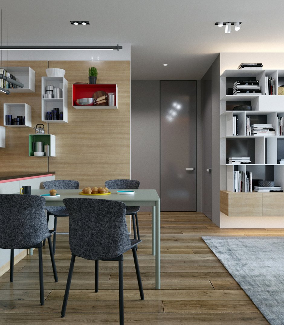 Фотография: Кухня и столовая в стиле Современный, Гостиная, Проект недели, Москва, Павел Алексеев – фото на INMYROOM