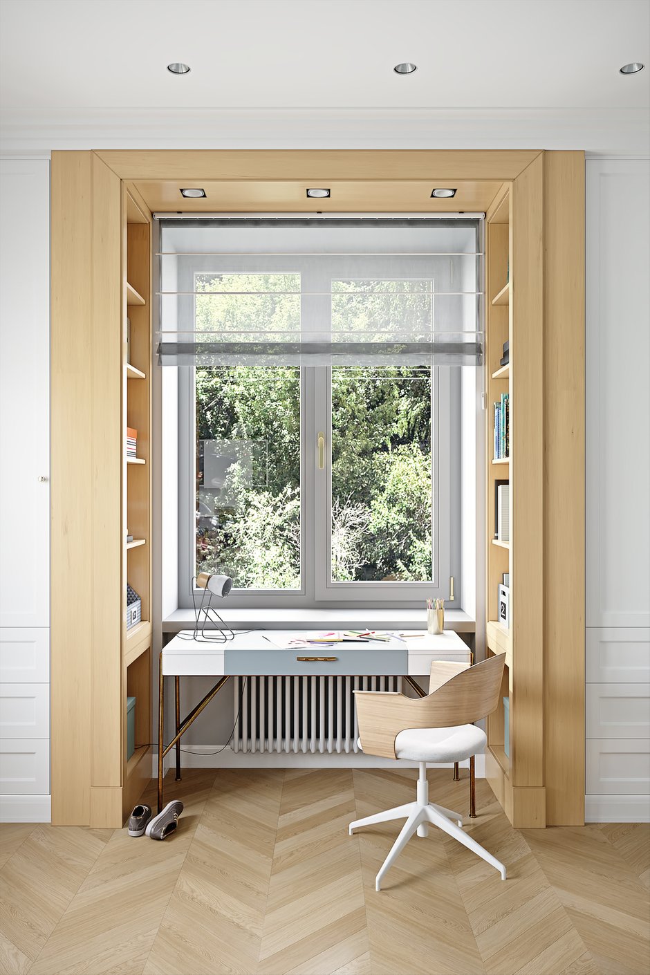 Фотография: Кабинет в стиле Современный, Квартира, Проект недели, Москва, Сталинка, 3 комнаты, 60-90 метров, VO Concept – фото на INMYROOM