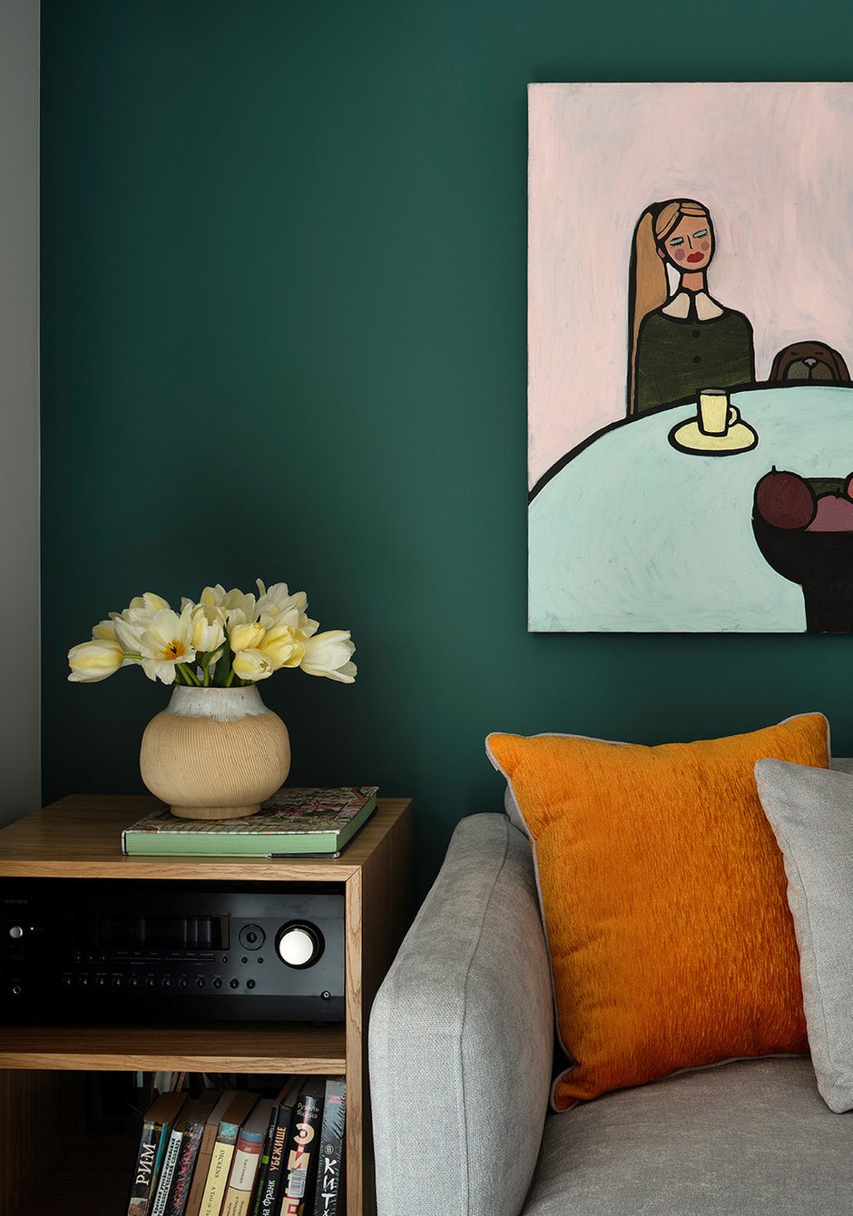 Фото: Гостиная в стиле Модерн, Эклектика, Квартира, Проект дня, Москва, Фрунзенская набережная, Сталинка, 3 комнаты, 60-90 метров, Анна Громова – фото на INMYROOM