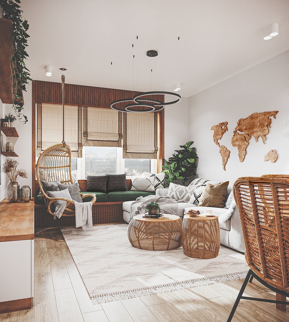 Фото: в стиле, Квартира, Проект недели, Москва, 3 комнаты, 60-90 метров, Бохо, KSInteriors – фото на INMYROOM