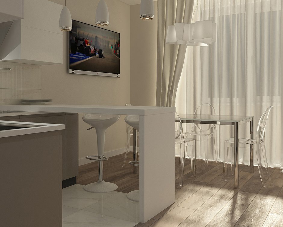 Фотография:  в стиле , Современный, Квартира, Планировки, Axo Light, BoConcept, HOFF, Мебель и свет, Белый, Проект недели, Зеленый, Бежевый, Dulux, Желтый, Серый, Бирюзовый, SLV, ИКЕА, Подмосковье, KARTELL, Atlas Concorde, Villeroy & Boch, Roca, Cosmorelax, Borastapeter, Slamp, гардеробная в спальне, Belfloor Provence, Roben Oslo, трешка в стиле контемпорари, кабинет в лоджии – фото на INMYROOM