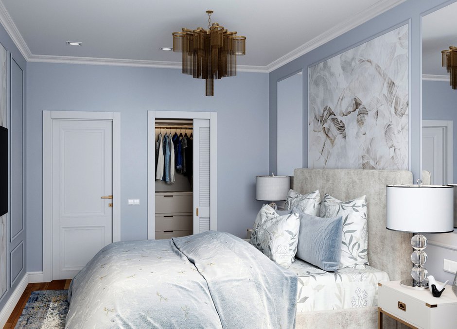 Фотография: Спальня в стиле Классический, Современный, Квартира, Проект дня, Бежевый, Неоклассика, интерьер в стиле современной классики, Тверской район, бежевый интерьер, 3 комнаты, Более 90 метров, Тверская область, Дарья Титова – фото на INMYROOM