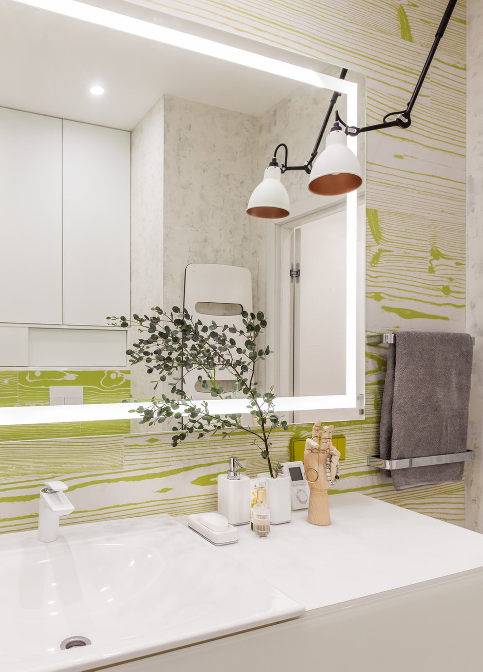 Фотография: Ванная в стиле Современный, Эклектика, Квартира, Проект дня, Москва, 3 комнаты, Более 90 метров, ILEDA BY, Сергей Пилипович – фото на INMYROOM