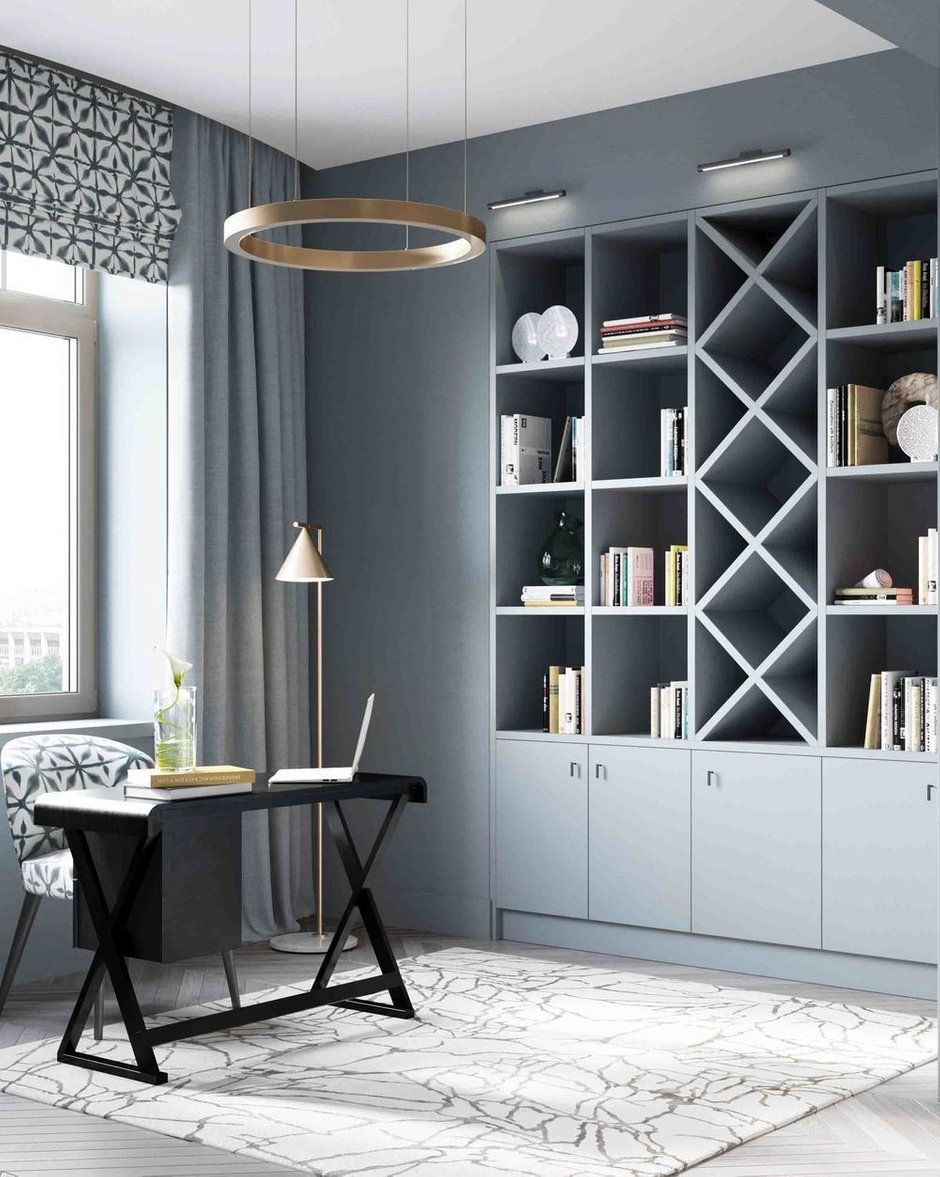 Фотография: Кабинет в стиле Современный, Проект недели, Москва, 4 и больше, Более 90 метров, Олеся Федоренко, ЖК "Дом на Трубецкой" – фото на INMYROOM