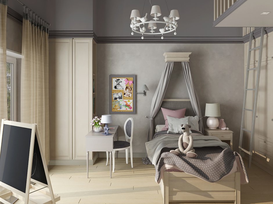 Фотография: Детская в стиле Прованс и Кантри, Проект недели, Дом и дача, Новая Москва, Евгения Ермолаева, Таунхаус, Блочный дом, 4 и больше, Более 90 метров, EEDS DESIGN – фото на INMYROOM