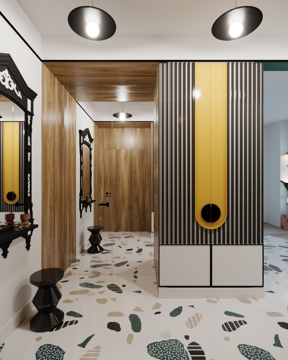 Фотография: Прихожая в стиле Современный, Эклектика, Квартира, Проект недели, Estima, Монолитный дом, Дарья Василькова, 3 комнаты, 60-90 метров, Art Group – фото на INMYROOM