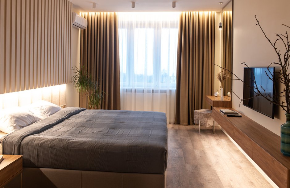 Фотография: Спальня в стиле Современный, Квартира, Проект недели, 1 комната, 2 комнаты, 40-60 метров, Брянск, Елена Кулешова – фото на INMYROOM