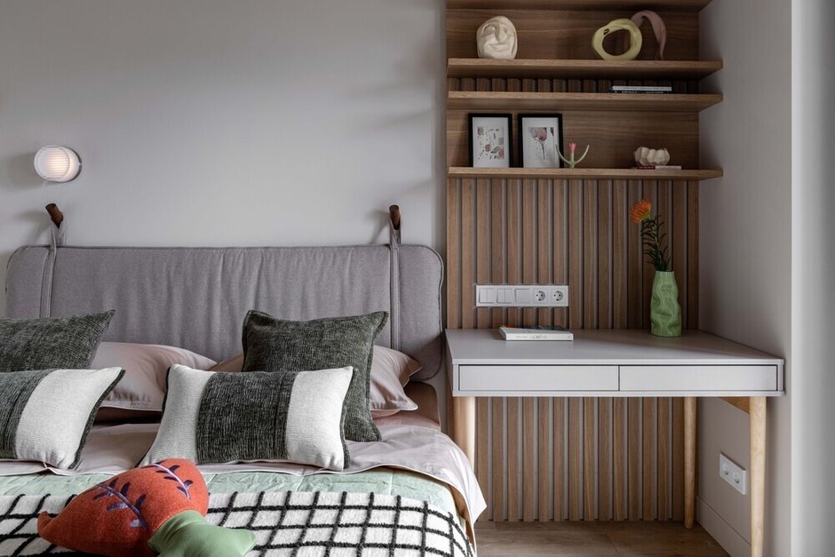 Фотография:  в стиле , Малогабаритная квартира, Квартира, Проект дня, Москва, 1 комната, 40-60 метров, Ирина Долганова, современный с элементами минимализма и скандинавского стиля – фото на INMYROOM