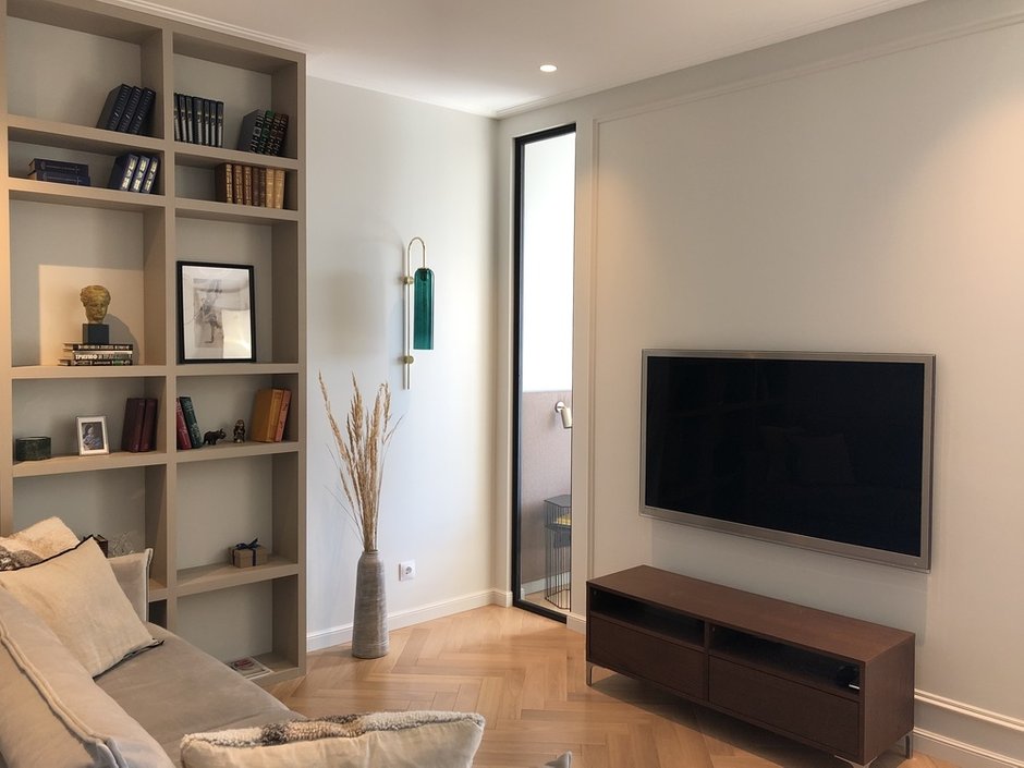 Фотография: Гостиная в стиле Современный, Квартира, Проект дня, Москва, 2 комнаты, 40-60 метров, Planidesign – фото на INMYROOM