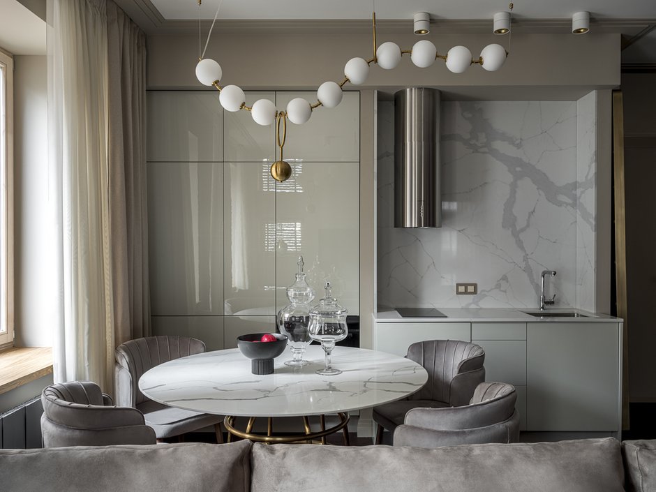 Фотография: Кухня и столовая в стиле Современный, Квартира, Проект недели, Москва, 3 комнаты, 60-90 метров, Notum Project, Александра Сергеева – фото на INMYROOM