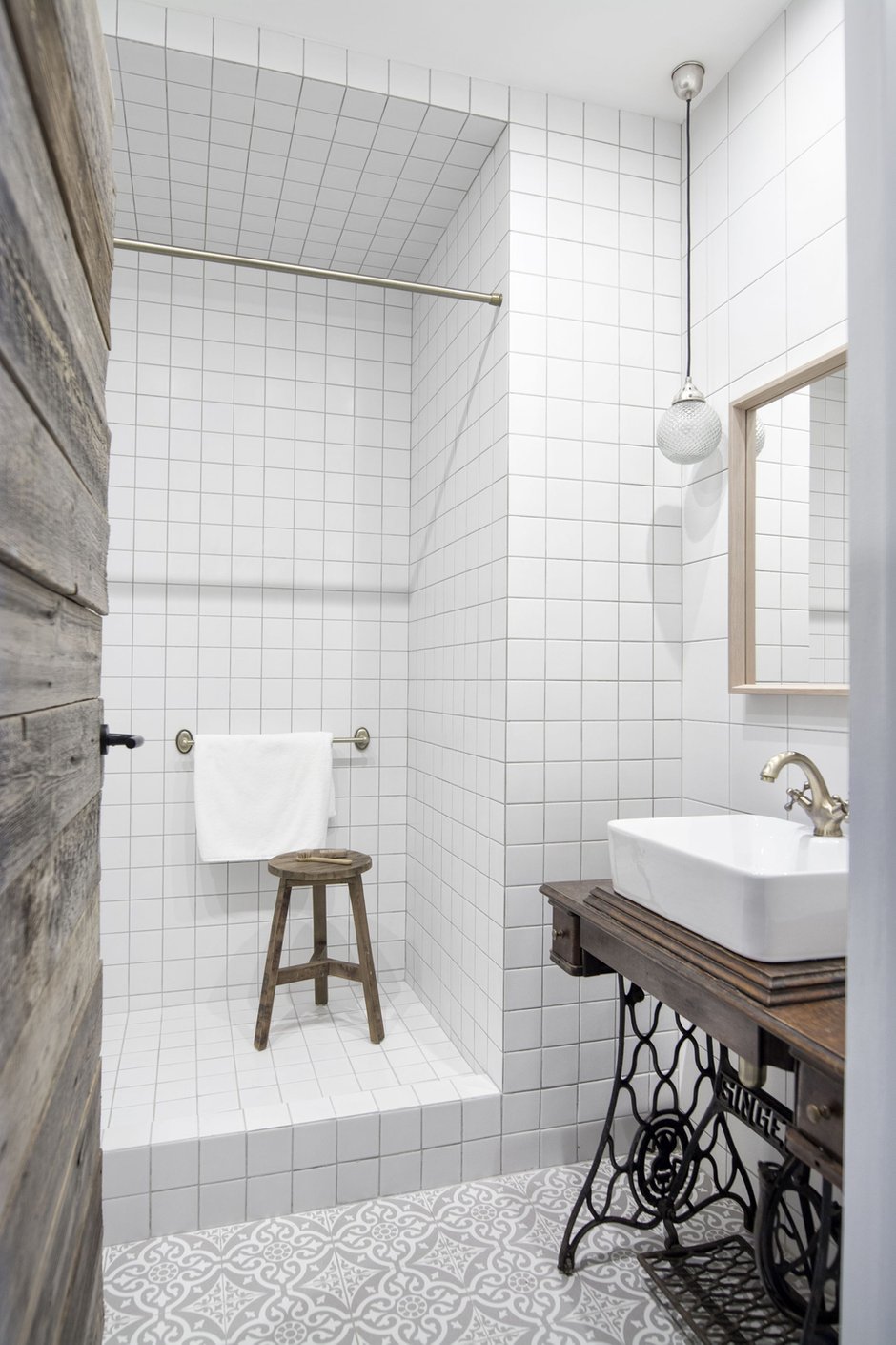 Фотография: Ванная в стиле Лофт, Квартира, Студия, Проект недели, Москва, Кирпичный дом, до 40 метров, INT2architecture – фото на INMYROOM