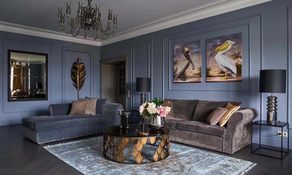 Фотография: Гостиная в стиле Современный, Эклектика, Квартира, Проект недели, Калининград, 4 и больше, Более 90 метров, Виктория Лазарева – фото на INMYROOM