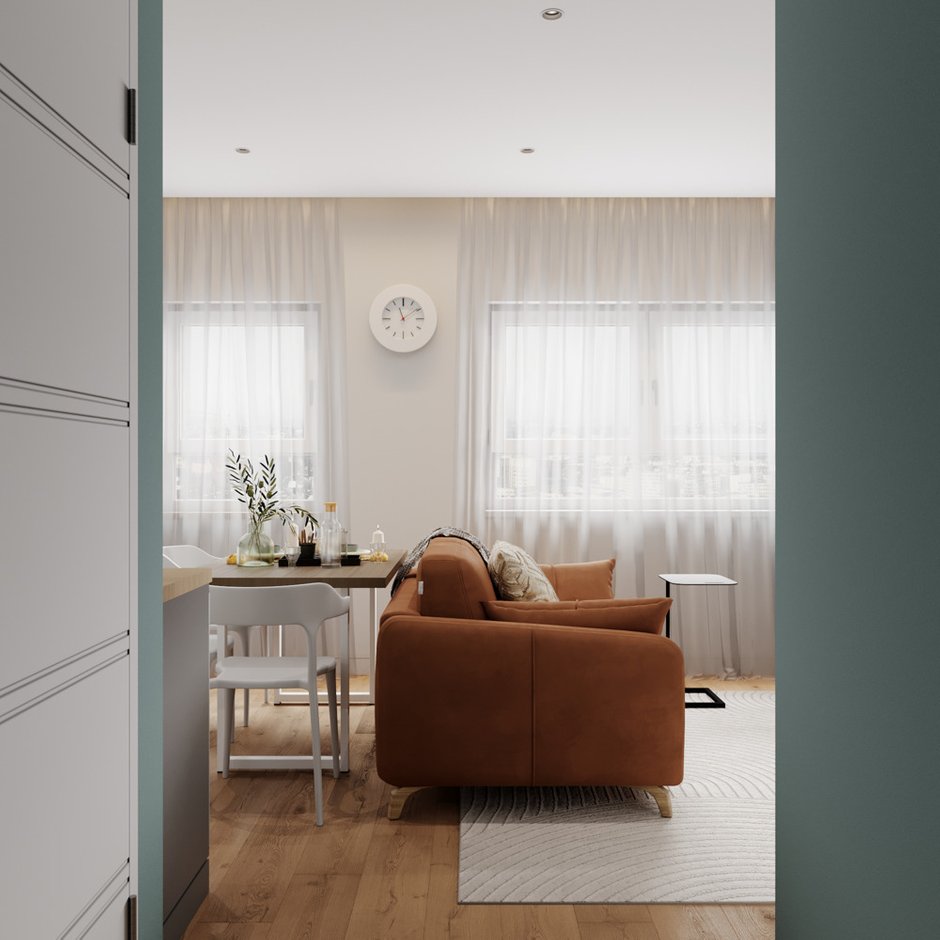 Уютная двухкомнатная квартира 52 м² в современном стиле — INMYROOM