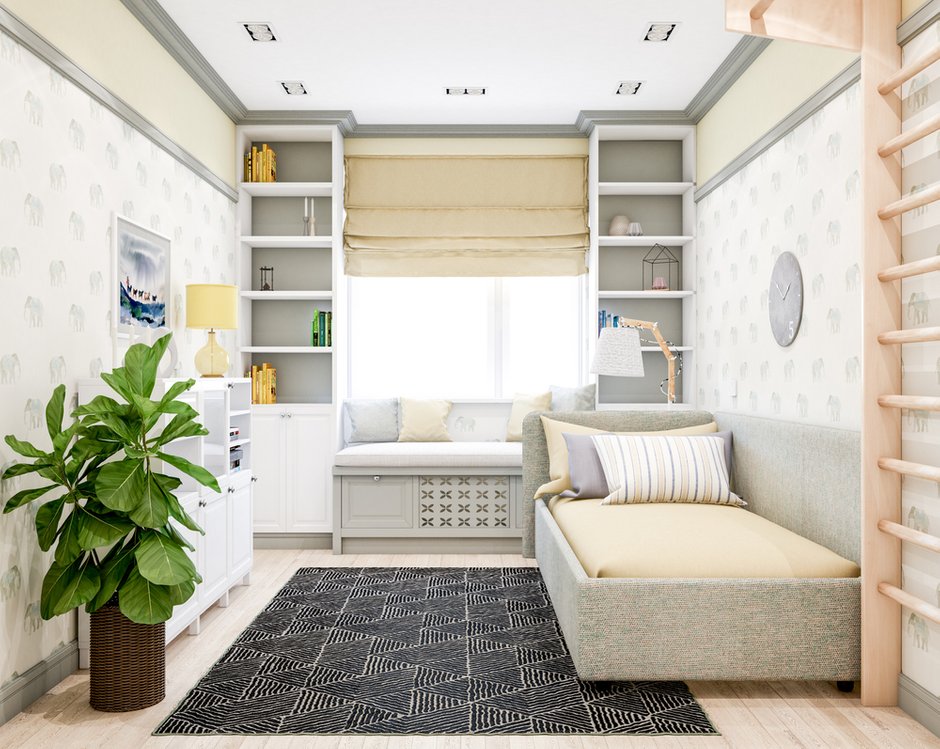 Фотография: Детская в стиле Скандинавский, Квартира, Проект недели, Марина Саркисян, Московская область, 3 комнаты, 60-90 метров, Монолитно-кирпичный – фото на INMYROOM