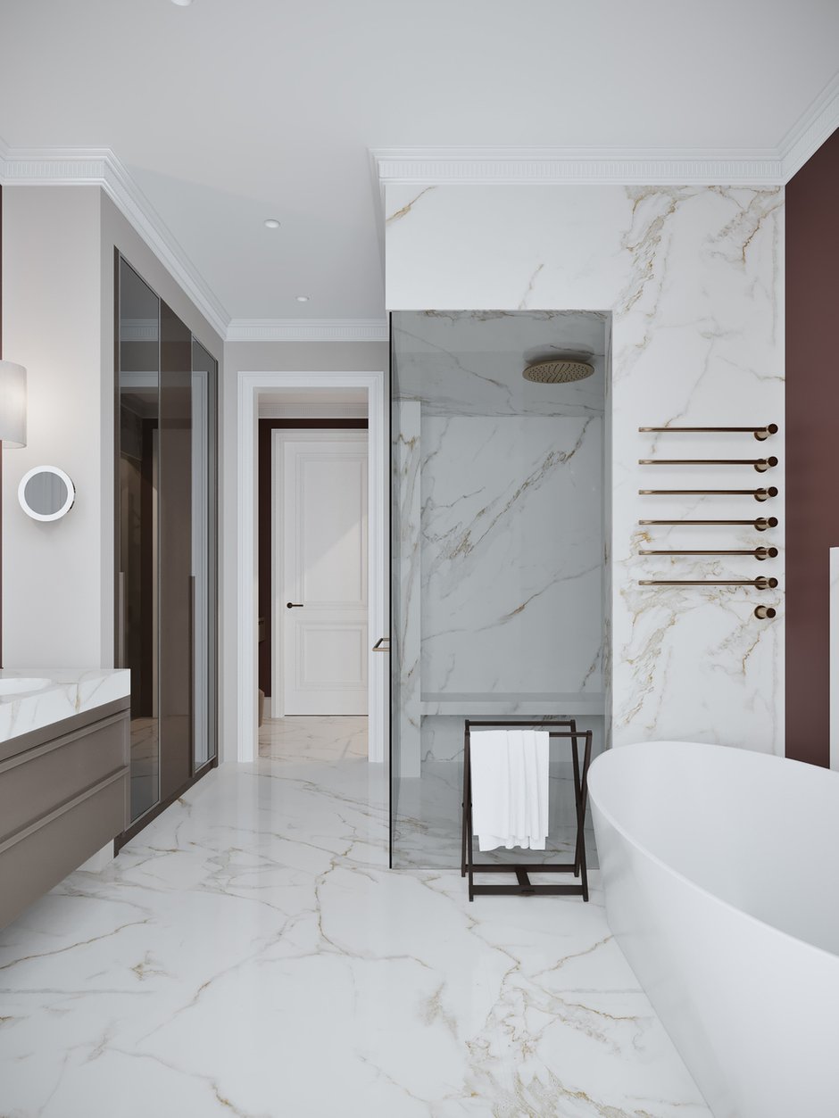 Фотография: Ванная в стиле Современный, Квартира, Проект дня, Москва, Айя Лисова, 4 и больше, Более 90 метров, Эксклюзивные проекты, Aiya Design – фото на INMYROOM