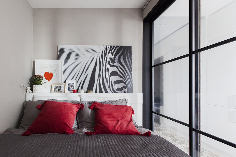 Фотография: Спальня в стиле Современный, Малогабаритная квартира, Студия, Проект недели, Яна Волкова, Юрий Волков, Реутов, Студия Волковых, до 40 метров – фото на INMYROOM
