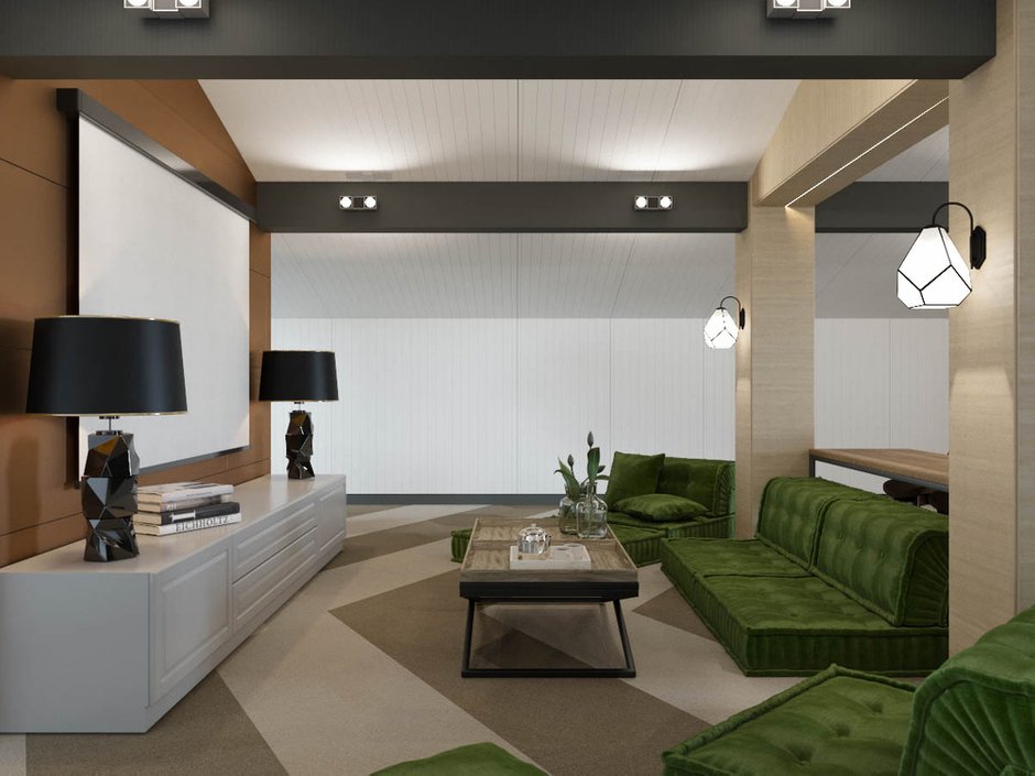 Фотография: Гостиная в стиле Современный, Прованс и Кантри, Дом, Проект недели, Дом и дача, Истринский район, Студия Волковых, 4 и больше, Более 90 метров – фото на INMYROOM