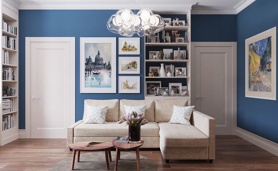 Фотография: Гостиная в стиле Современный, Квартира, Проект недели, Москва, Студия 3.14, Тимур Абдрахманов, Борис Комаровский, Сталинка, Алена Горшкова, Галина Жирицкая, 3 комнаты, 60-90 метров – фото на INMYROOM