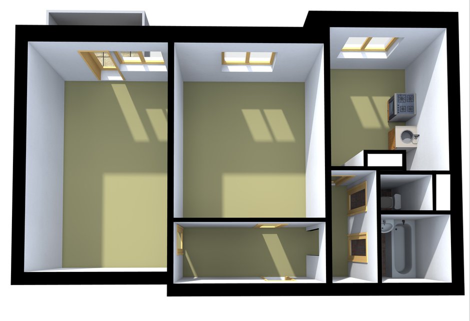 Фотография: Планировки в стиле , Квартира, Дома и квартиры, Перепланировка, П-3 – фото на INMYROOM