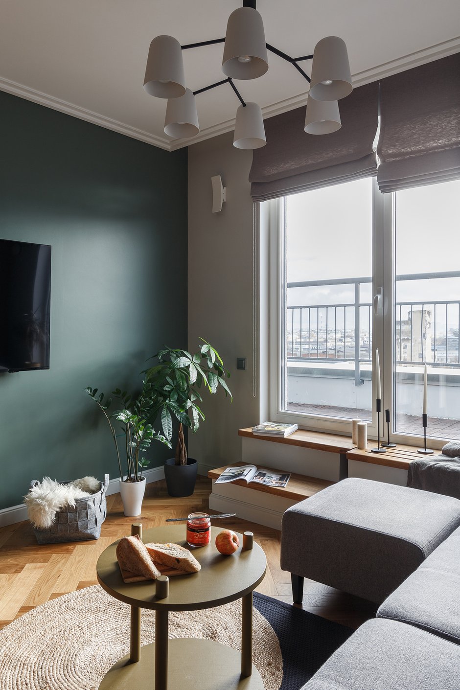 Фотография: Гостиная в стиле Современный, Скандинавский, Квартира, Проект недели, Санкт-Петербург, 3 комнаты, 60-90 метров, BAS.architects – фото на INMYROOM