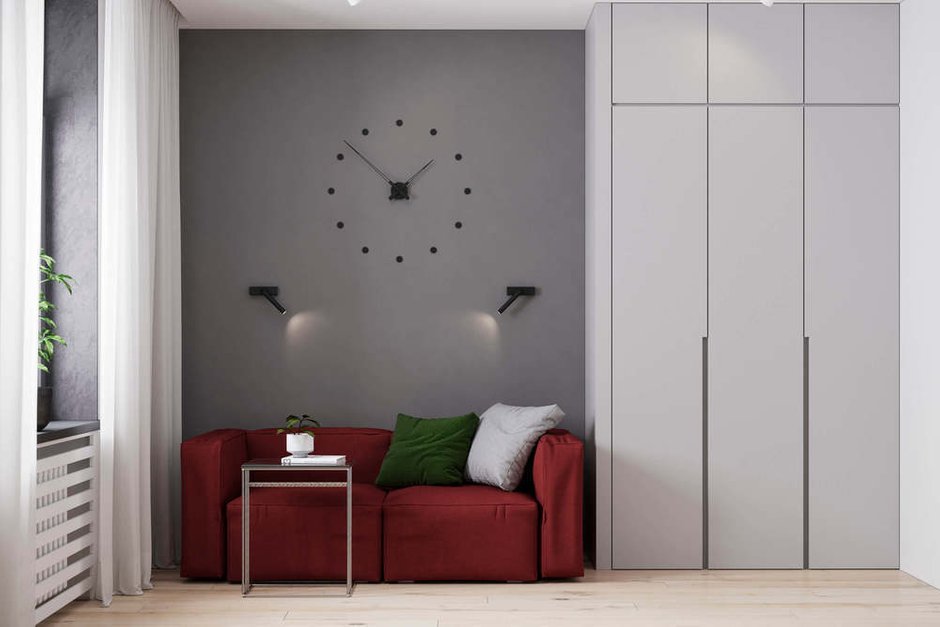 Фотография: Гостиная в стиле Минимализм, Квартира, Проект недели, Geometrium, Более 90 метров, Kronospan – фото на INMYROOM