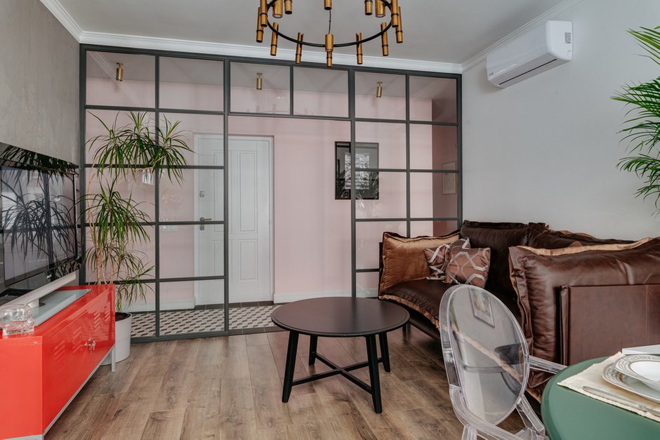 Фотография: Гостиная в стиле Эклектика, Современный, Квартира, Проект недели, Видное, 3 комнаты, 60-90 метров, Дмитрий Удовицкий – фото на INMYROOM