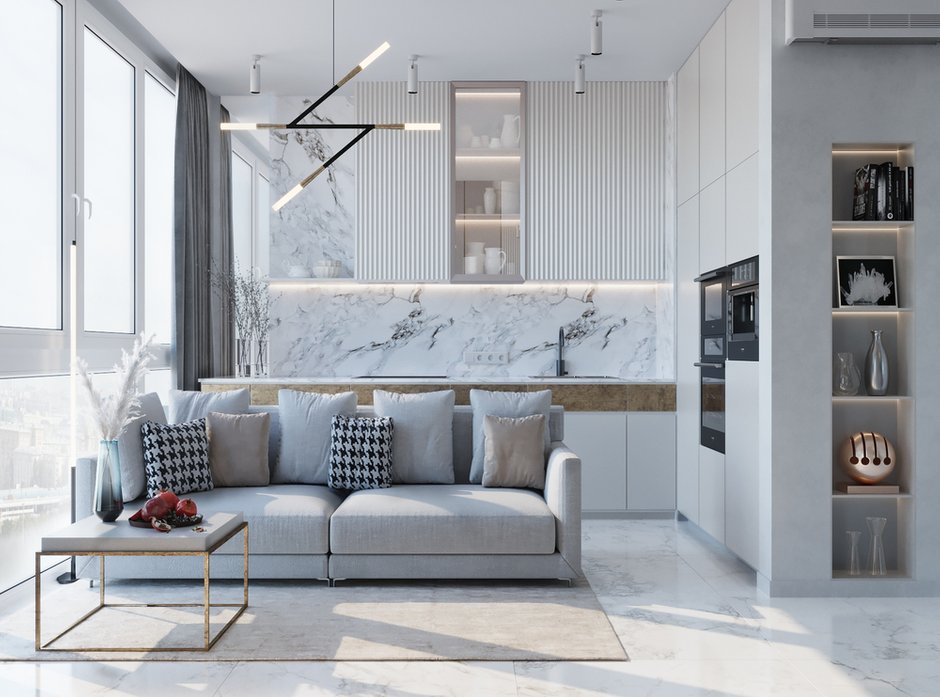 Фотография: Кухня и столовая в стиле Современный, Квартира, Проект недели, Минск, 2 комнаты, 40-60 метров, Mood2 – фото на INMYROOM