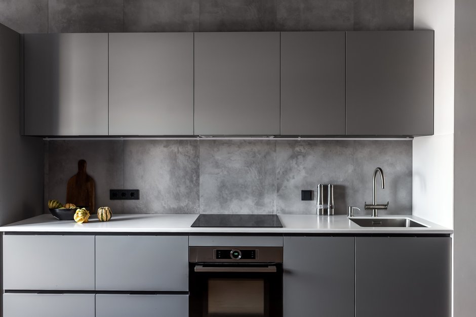 Фотография: Кухня и столовая в стиле Минимализм, Современный, Квартира, Проект дня, Химки, 3 комнаты, 60-90 метров, Flatforfox – фото на INMYROOM