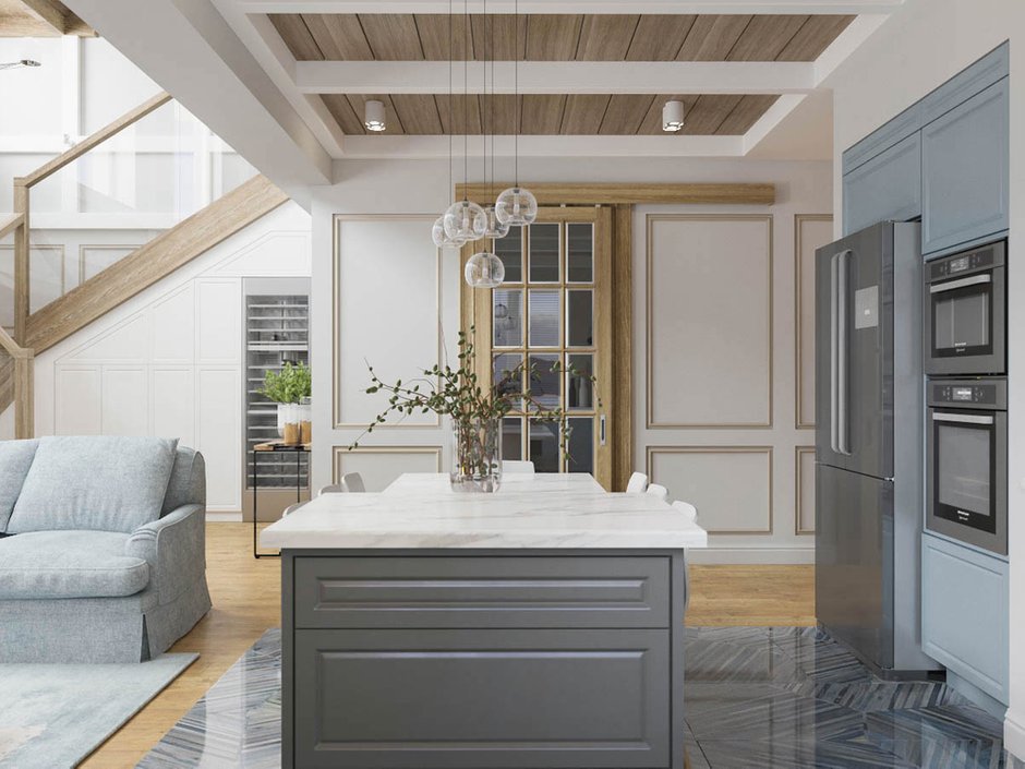 Фотография: Кухня и столовая в стиле Современный, Прованс и Кантри, Дом, Проект недели, Дом и дача, Истринский район, Студия Волковых, 4 и больше, Более 90 метров – фото на INMYROOM