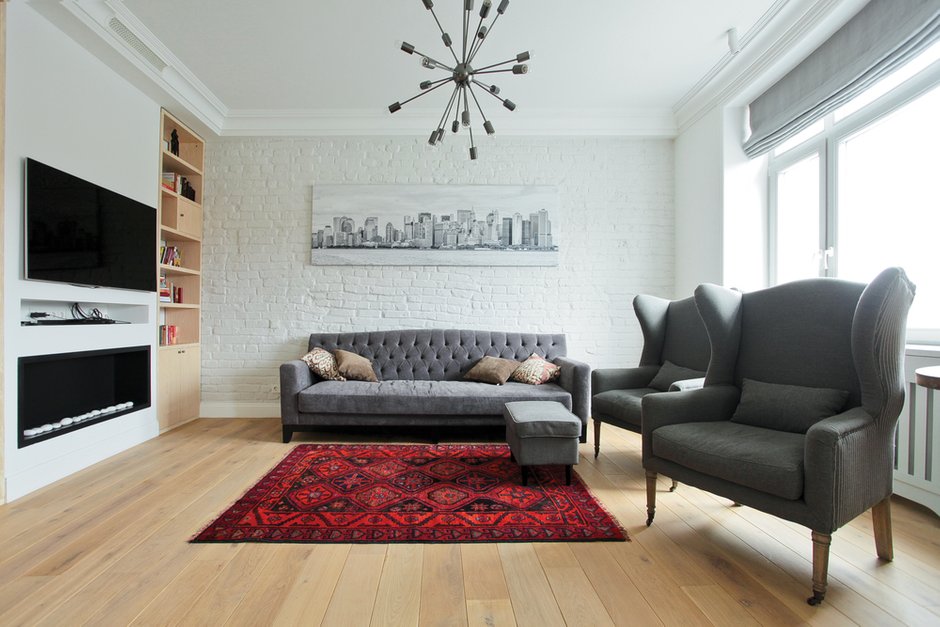 Фотография:  в стиле , Классический, Скандинавский, Квартира, Проект недели, Бежевый, Серый, ИКЕА, Екатерина Корчинова, Сталинка – фото на INMYROOM