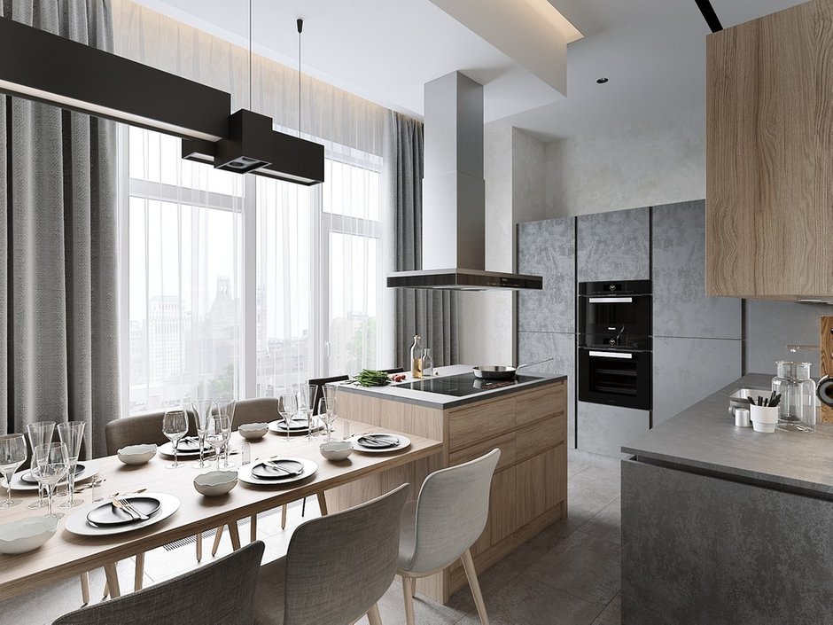 Фотография: Кухня и столовая в стиле Современный, Miele, Проект недели, 2 комнаты – фото на INMYROOM