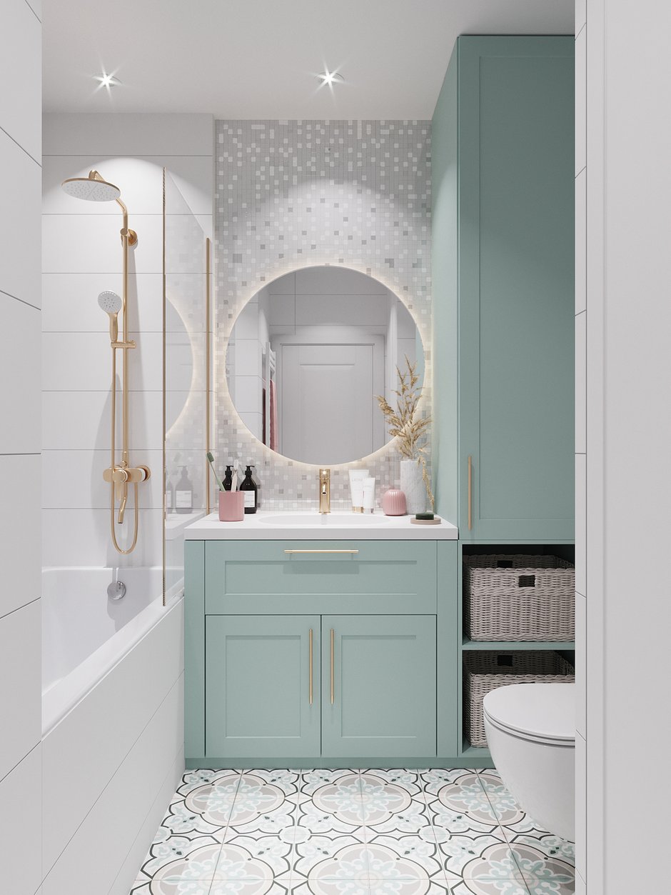 Фотография: Ванная в стиле Современный, Квартира, Проект недели, Москва, 4 и больше, Более 90 метров, Елена Лебедева – фото на INMYROOM