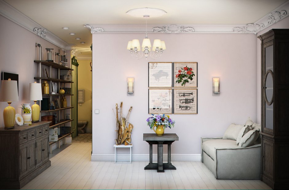Фотография:  в стиле , Эклектика, Квартира, Gramercy Home, LAUFEN, Проект недели, Dulux, Марина Саркисян, Designers Guild, Hansgrohe Raindance, классический интерьер, Citilux, как оформить интерьер двушки, Roca Gap, La Dia Grazia, Lucide Robin, Arte Lamp Vilaggio, Cesar Etoile, как из однушки сделать двушку, прованс в двушке, Кирпичный дом, Финляндия, Хельсинки, 2 комнаты, до 40 метров – фото на INMYROOM