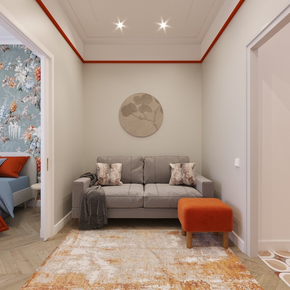 Foto: Obývací pokoj v moderním stylu, Malý byt, Byt, Projekt týdne, Moskva, Marina Sargsyan, 3 pokoje, do 40 metrů, 40-60 metrů – foto na INMYROOM