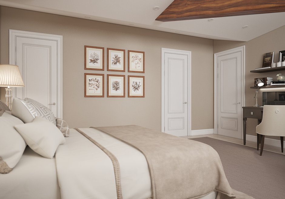 Фотография: Спальня в стиле Классический, Современный, Квартира, Проект недели, Москва, Студия 3.14, Тимур Абдрахманов, Старый фонд, Мария Легчанова, двухэтажная квартира, Кирпичный дом, 4 и больше, Более 90 метров – фото на INMYROOM