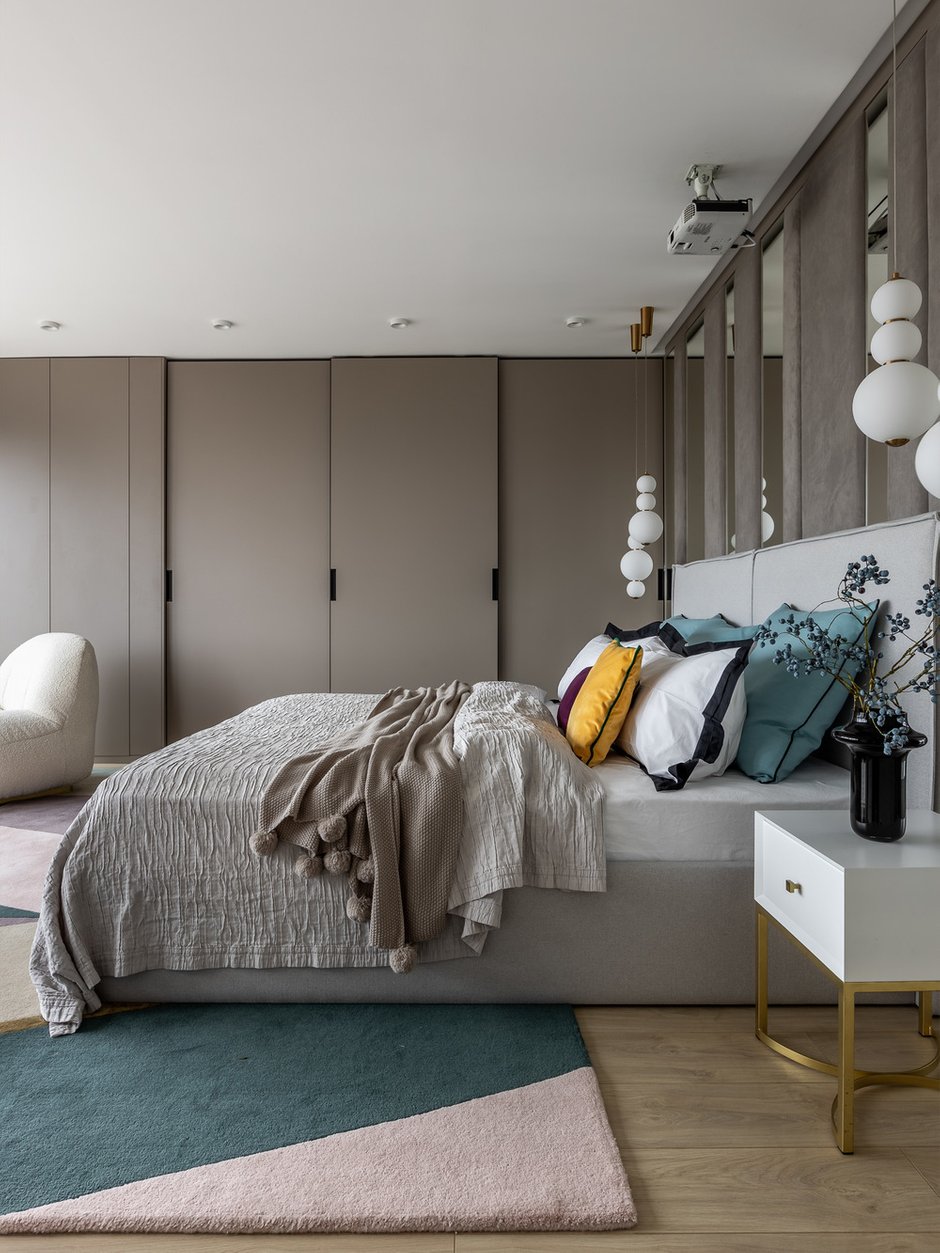 Фотография: Спальня в стиле Современный, Квартира, Проект недели, Самара, 4 и больше, Более 90 метров, Айгуль Султанова – фото на INMYROOM