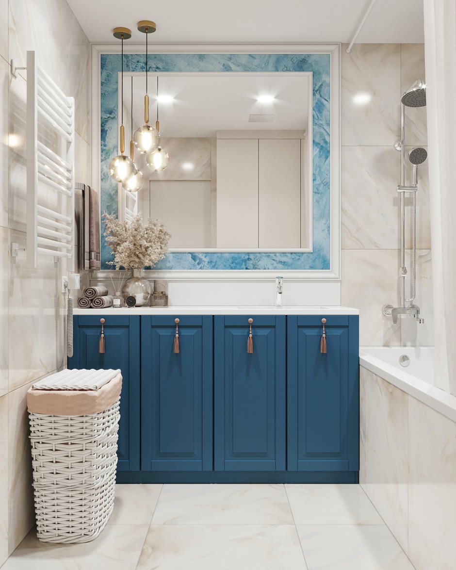 Фотография: Ванная в стиле Современный, Квартира, Проект недели, Москва, 3 комнаты, 40-60 метров, студия "Градиз" – фото на INMYROOM