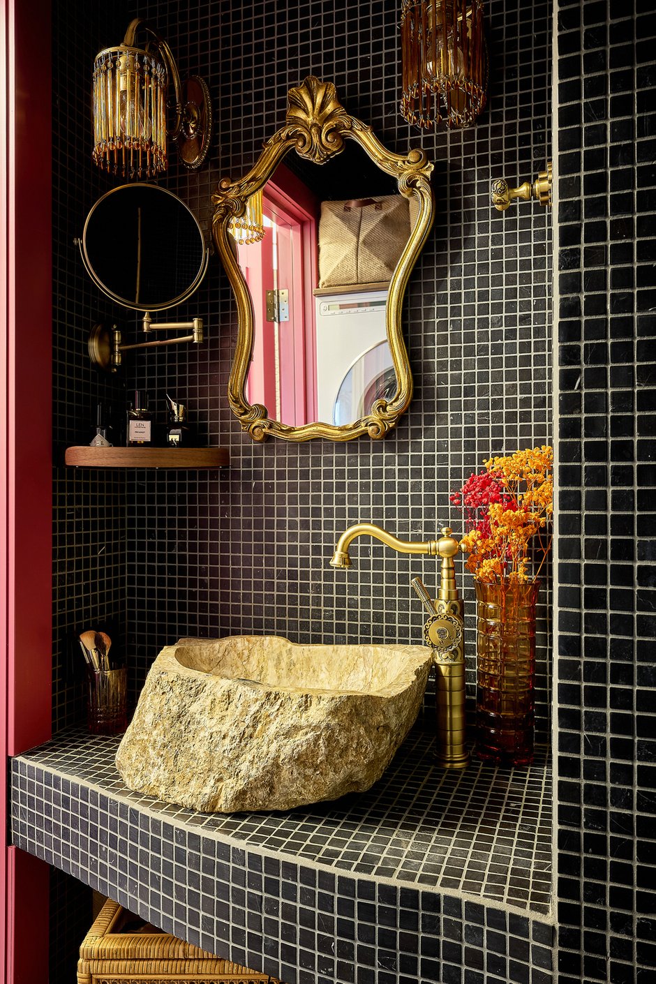 Фотография: Ванная в стиле Эклектика, Винтажный, Малогабаритная квартира, Квартира, Студия, Проект дня, Москва, Монолитный дом, до 40 метров, Арина Дудникова – фото на INMYROOM