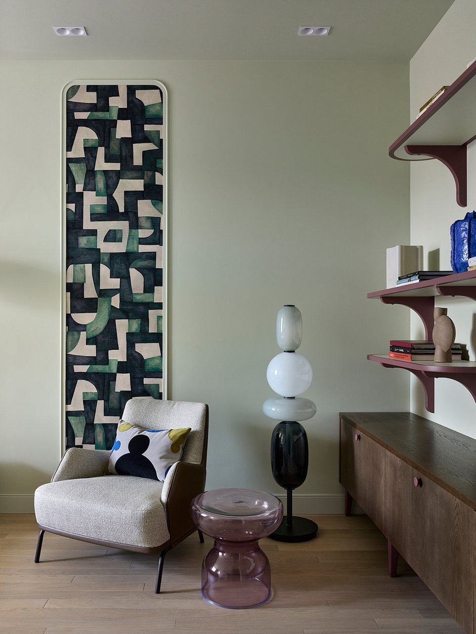 Фото: Спальня в стиле Модерн, Эклектика, Квартира, Проект дня, Москва, Фрунзенская набережная, Сталинка, 3 комнаты, 60-90 метров, Анна Громова – фото на INMYROOM