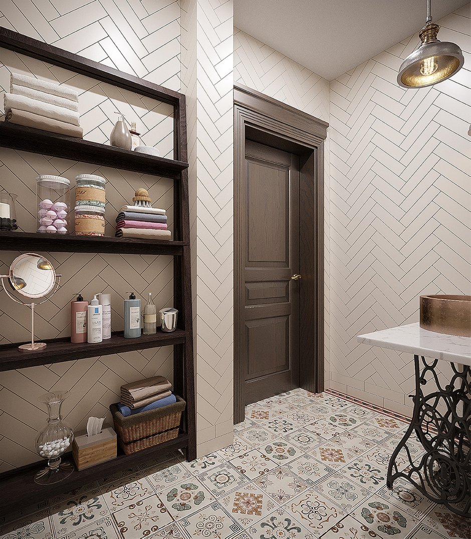 Фотография: Ванная в стиле Прованс и Кантри, Дом, Проект недели, Дом и дача, Ирина Васильева, 4 и больше, Более 90 метров, Егорьевск – фото на INMYROOM