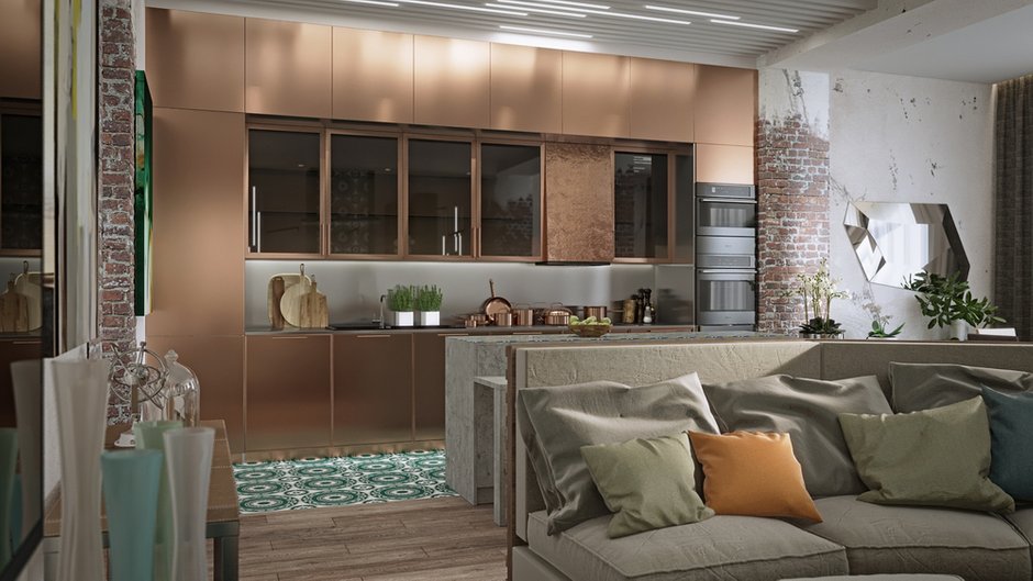 Фотография: Кухня и столовая в стиле Лофт, Эклектика, Проект недели, Подмосковье, Таунхаус, Дарья Василькова – фото на INMYROOM