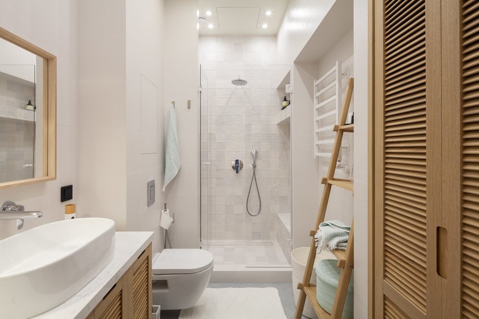 Фотография: Ванная в стиле Эко, Современный, Квартира, Студия, Минимализм, Проект недели, Москва, 1 комната, до 40 метров, 40-60 метров, Анастасия Рыкова, S-Style – фото на INMYROOM