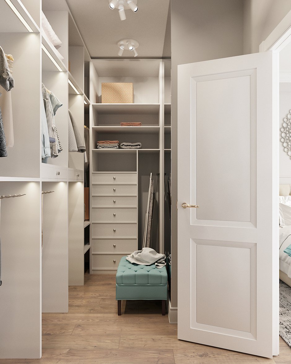 Фотография: Гардеробная в стиле Современный, Квартира, Проект дня, Московская область, 3 комнаты, 60-90 метров, Монолитно-кирпичный, Анастасия Кудряшова, ЖК «Клязьминская высота», ПРЕМИЯ INMYROOM – фото на INMYROOM