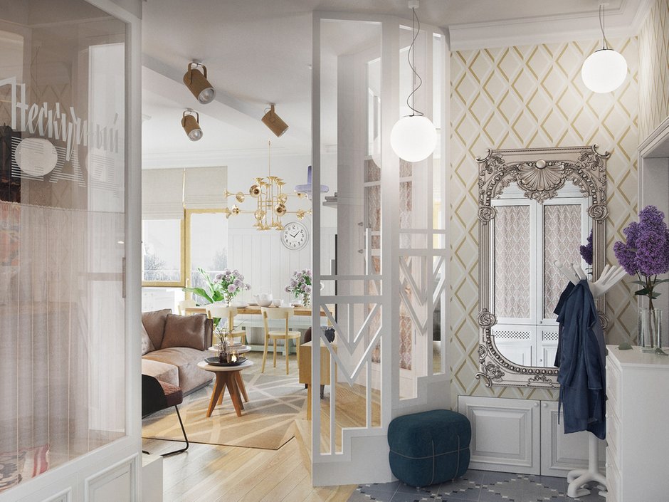 Фотография: Прихожая в стиле Скандинавский, Современный, Квартира, Проект недели, Москва, Сталинка, 3 комнаты, 60-90 метров, Маргарита Рассказова – фото на INMYROOM