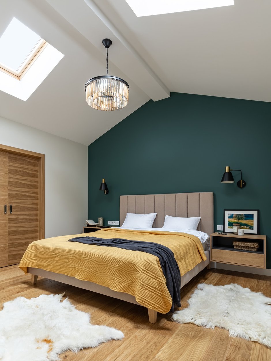 Фотография: Спальня в стиле Скандинавский, Современный, Квартира, Проект недели, Эко, 4 и больше, Более 90 метров, Ольга Воденеева, Сестрорецк – фото на INMYROOM