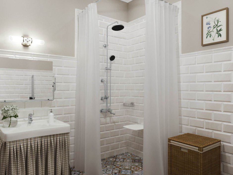 Фотография: Ванная в стиле Прованс и Кантри, Современный, Дом, Проект недели, Дом и дача, Истринский район, Студия Волковых, 4 и больше, Более 90 метров – фото на INMYROOM