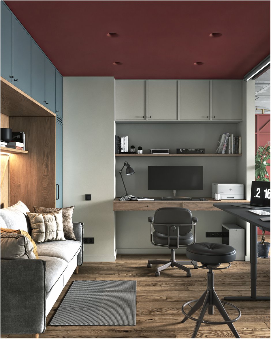 Фотография: Кабинет в стиле Эклектика, Квартира, Проект недели, Москва, ToTaste Studio, 3 комнаты, 60-90 метров – фото на INMYROOM